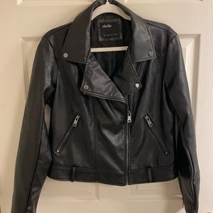 Elodie Faux Leather Moto Jacket